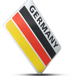 Emblema Alemania Logo Bandera Germany Autos Motos Etc 8x5 cm