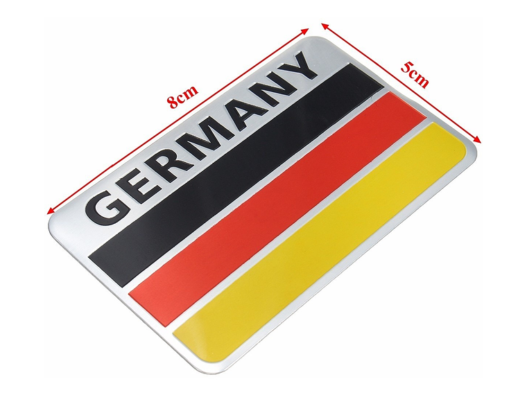 Emblema Alemania Logo Bandera Germany Autos Motos Etc 8x5 cm 2