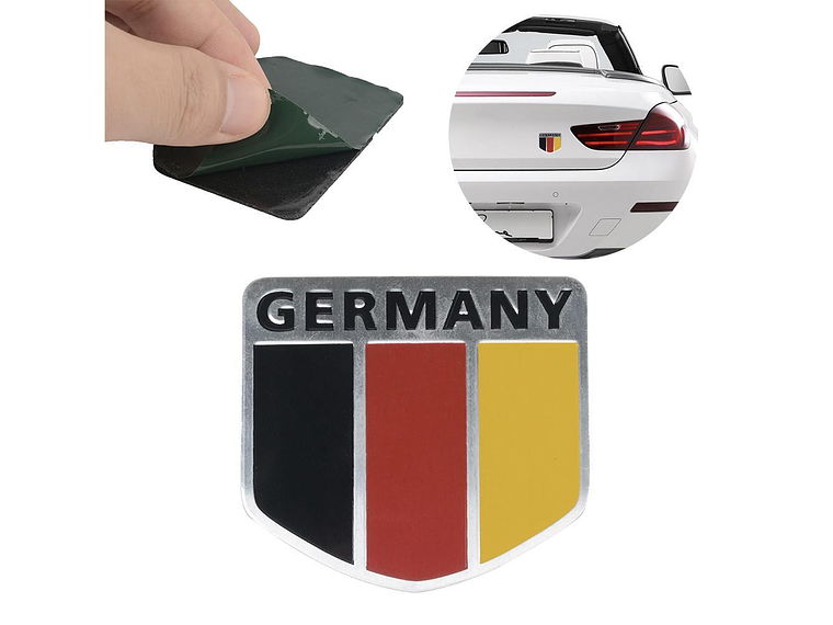 Emblema Alemania Logo Bandera Germany Autos Motos Etc 5x5 cm A 3
