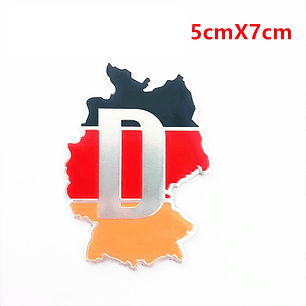 Emblema Alemania Logo Bandera Germany Autos Motos Etc 7x5 cm