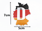 Emblema Alemania Logo Bandera Germany Autos Motos Etc 7x5 cm - Miniatura 2
