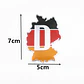 Emblema Alemania Logo Bandera Germany Autos Motos Etc 7x5 cm - Miniatura 2