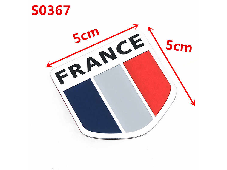 Emblema Francia Logo Bandera France Autos Motos Etc 5x5 cm 2