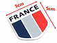 Emblema Francia Logo Bandera France Autos Motos Etc 5x5 cm - Miniatura 2