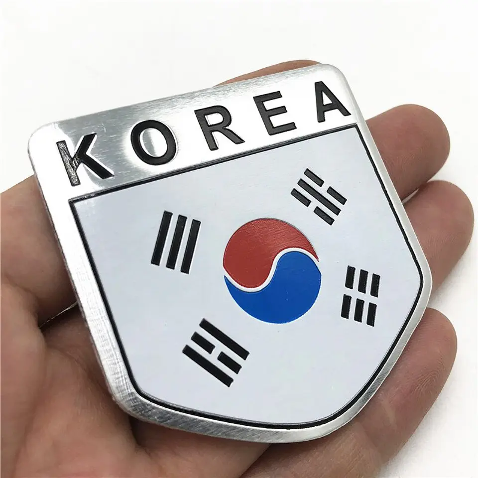 Emblema Corea Logo Bandera Korea Autos Motos Etc 5x5 cm 2