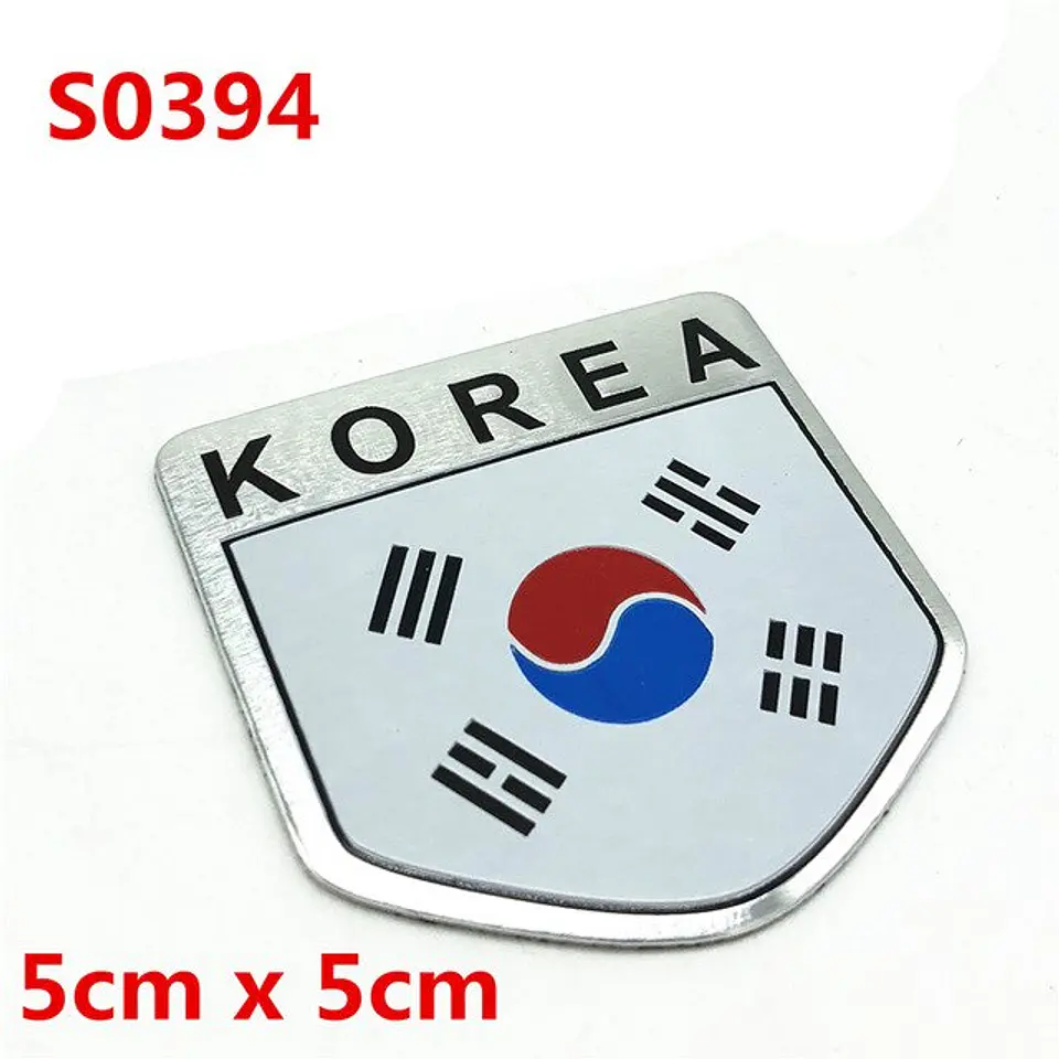 Emblema Corea Logo Bandera Korea Autos Motos Etc 5x5 cm 3