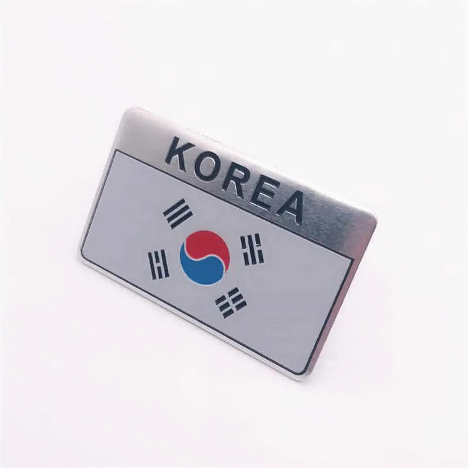 Emblema Corea Logo Bandera Korea Autos Motos Etc 8x5 cm 1
