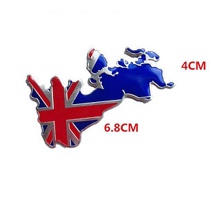 Emblema Inglaterra Logo Bandera England Autos Motos Etc 4x6.8 Cm 