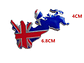 Emblema Inglaterra Logo Bandera England Autos Motos Etc 4x6.8 Cm  - Miniatura 1