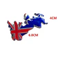 Emblema Inglaterra Logo Bandera England Autos Motos Etc 4x6.8 Cm  - Miniatura 1