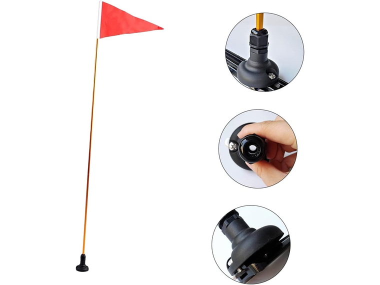 Kit Bandera Seguridad Para Kayak Botes Canoas Etc 4