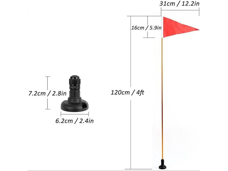Kit Bandera Seguridad Para Kayak Botes Canoas Etc 1