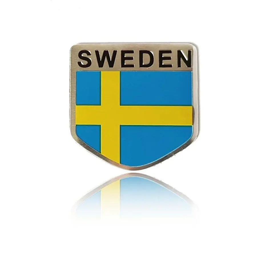 Emblema Suecia Logo Bandera Sweden Autos Motos Etc 5x5 cm 1