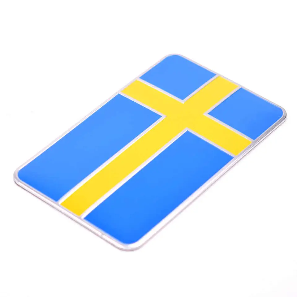 Emblema Suecia Logo Bandera Sweden Autos Motos Etc 8x5 cm 1