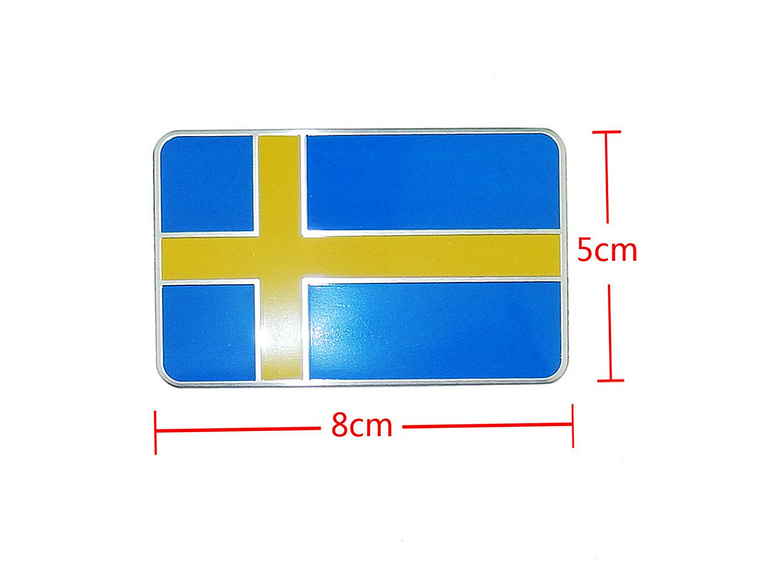 Emblema Suecia Logo Bandera Sweden Autos Motos Etc 8x5 cm 2