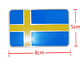 Emblema Suecia Logo Bandera Sweden Autos Motos Etc 8x5 cm - Miniatura 2