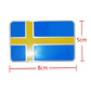 Emblema Suecia Logo Bandera Sweden Autos Motos Etc 8x5 cm - Miniatura 2