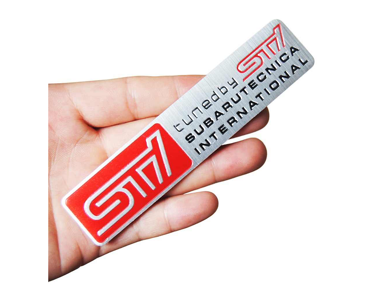 Emblema Logo Para Subaru Tecnica Intenational Sti 12x2.6cm 2