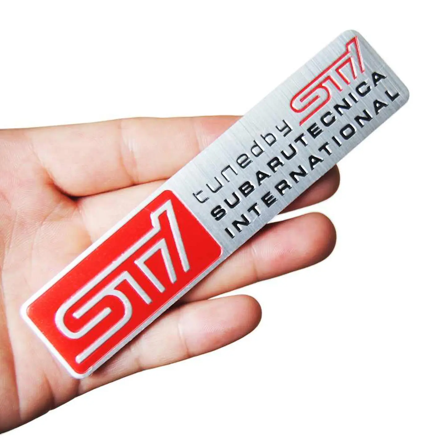 Emblema Logo Para Subaru Tecnica Intenational Sti 12x2.6cm 2
