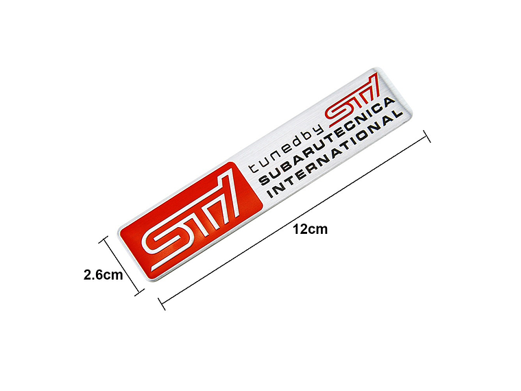 Emblema Logo Para Subaru Tecnica Intenational Sti 12x2.6cm 3