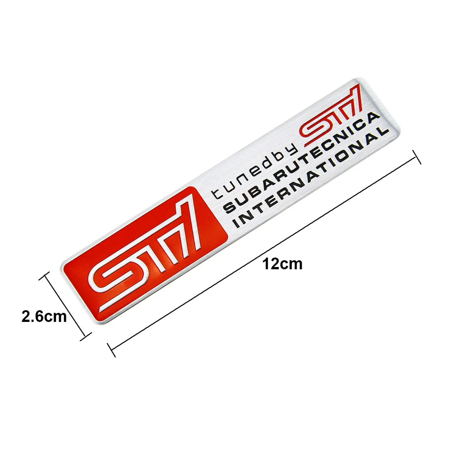 Emblema Logo Para Subaru Tecnica Intenational Sti 12x2.6cm 3