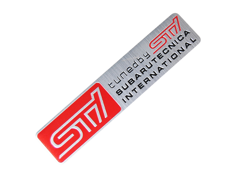 Emblema Logo Para Subaru Tecnica Intenational Sti 12x2.6cm 1