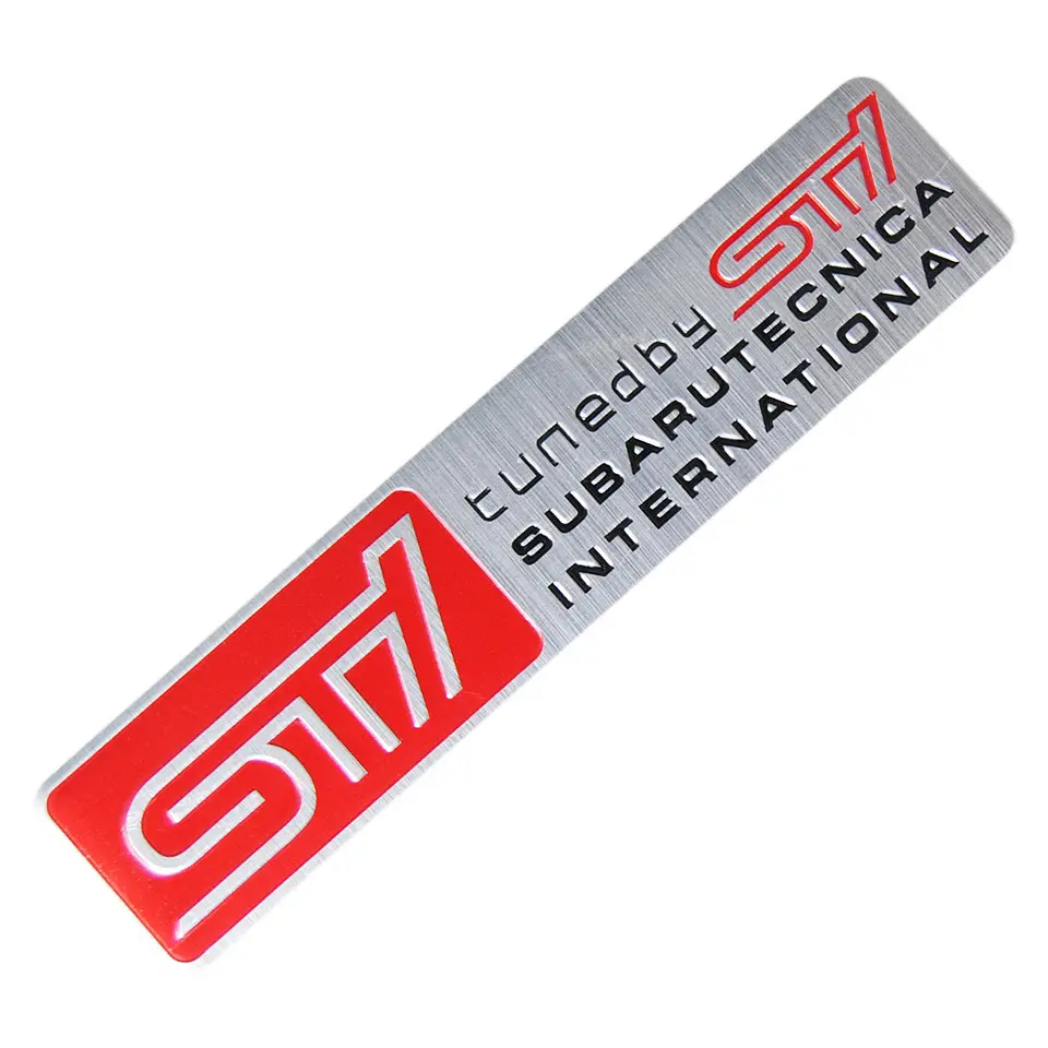 Emblema Logo Para Subaru Tecnica Intenational Sti 12x2.6cm 1
