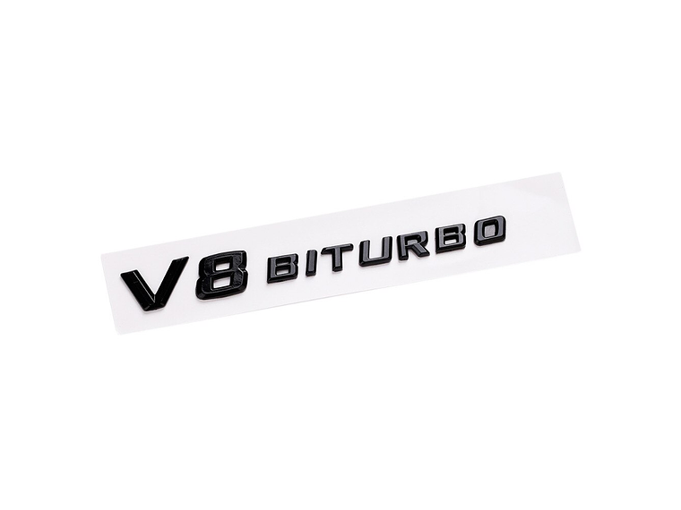 Emblema Logo V8 Biturbo Para Mercedes Benz Negro 1