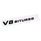 Emblema Logo V8 Biturbo Para Mercedes Benz Negro - Miniatura 1