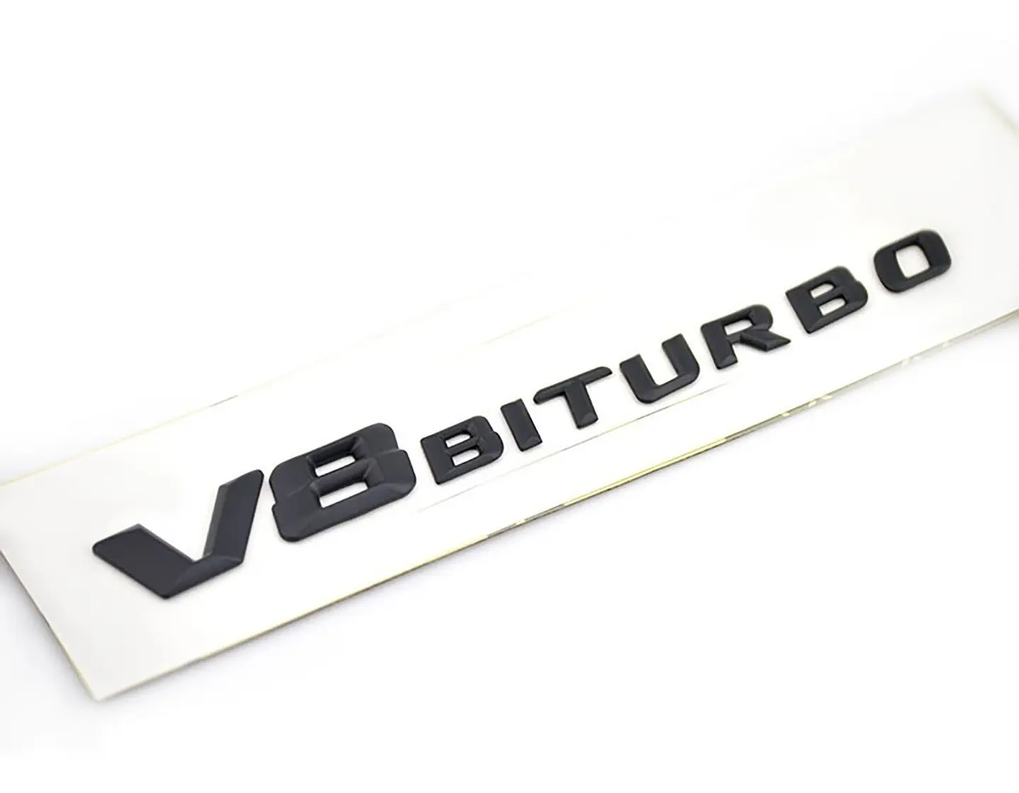 Emblema Logo V8 Biturbo Para Mercedes Benz Negro 2