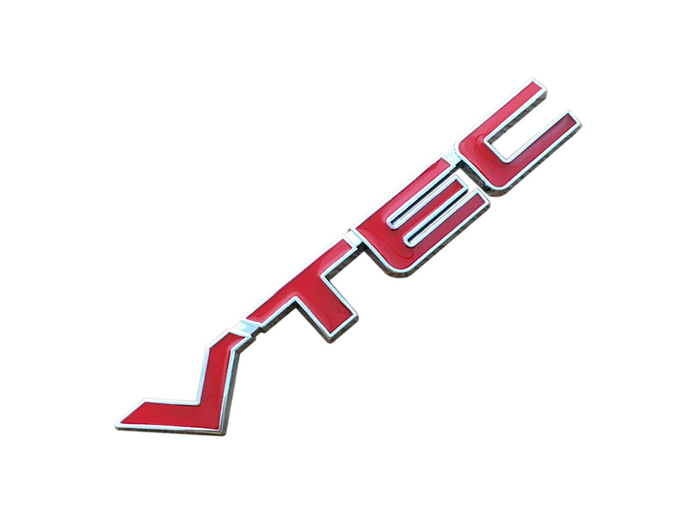 Logo Emblema Vtec Para Honda 12.8x1.8 Cm Metálico Rojo 1