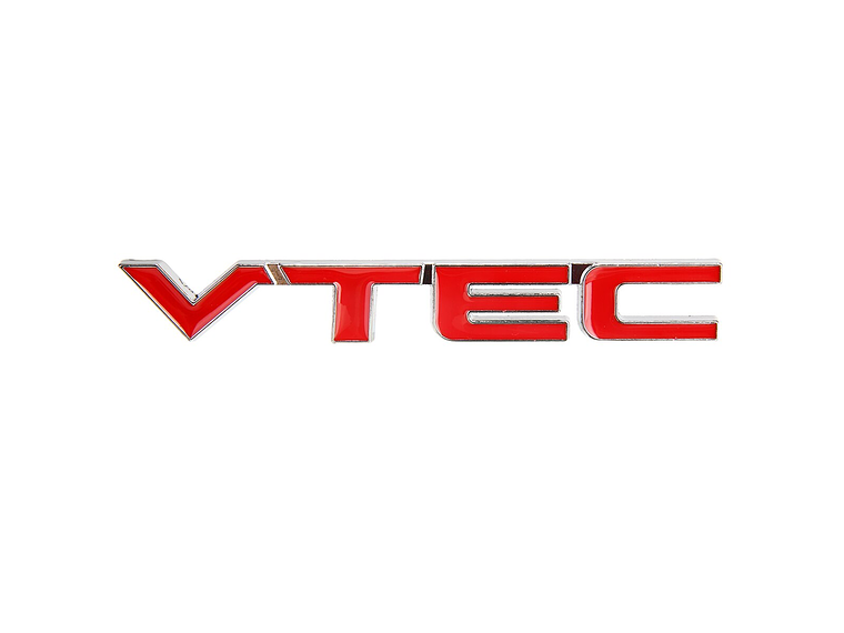 Logo Emblema Vtec Para Honda 12.8x1.8 Cm Metálico Rojo 2