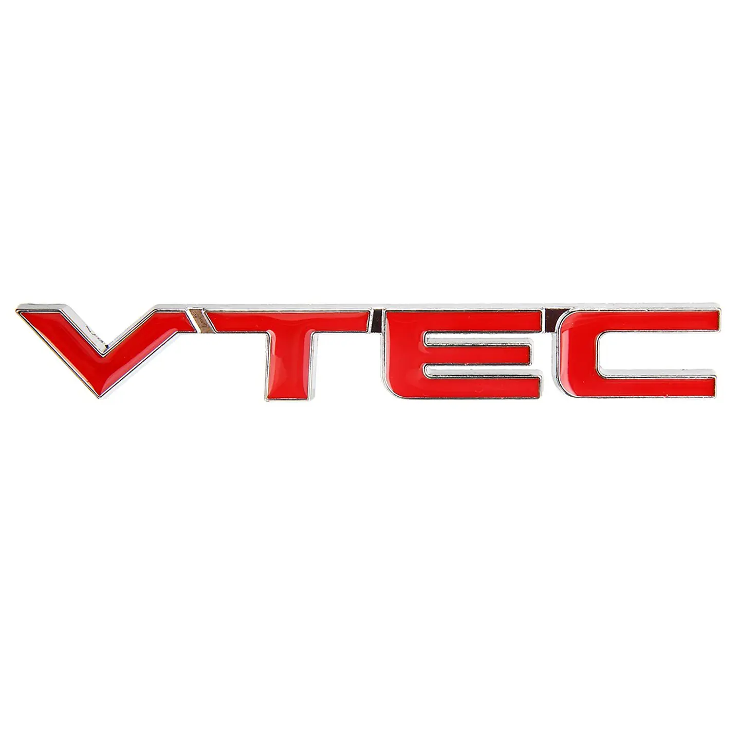 Logo Emblema Vtec Para Honda 12.8x1.8 Cm Metálico Rojo 2