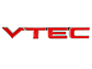 Logo Emblema Vtec Para Honda 12.8x1.8 Cm Metálico Rojo - Miniatura 2