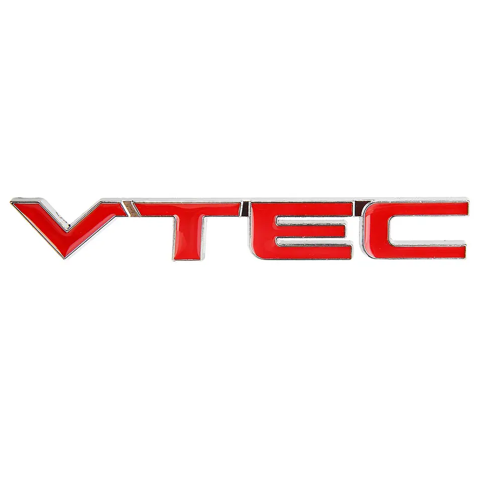 Logo Emblema Vtec Para Honda 12.8x1.8 Cm Metálico Rojo 2