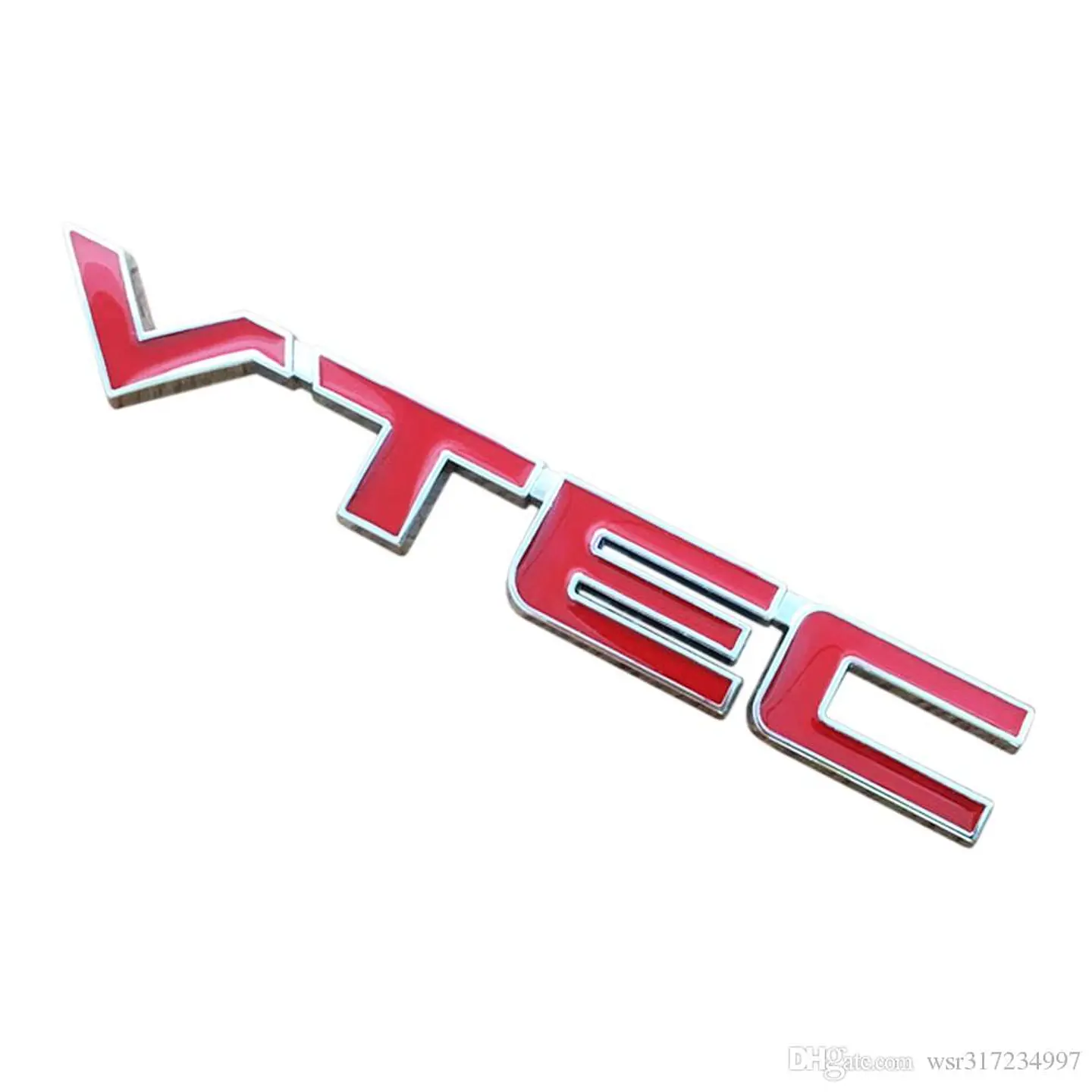 Logo Emblema Vtec Para Honda 12.8x1.8 Cm Metálico Rojo 3