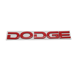 Logo Emblema Para Dodge 20x2.4cm Metálico Rojo
