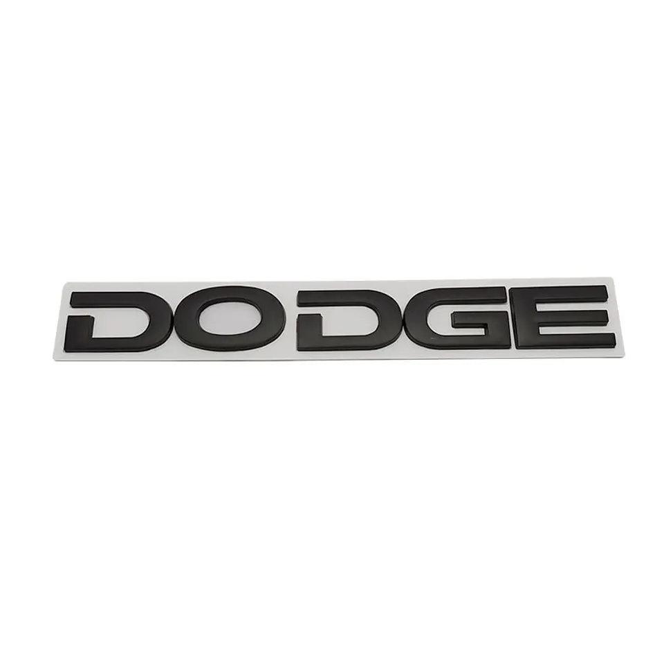 Logo Emblema Para Dodge 20x2.4cm Metálico Negro 1