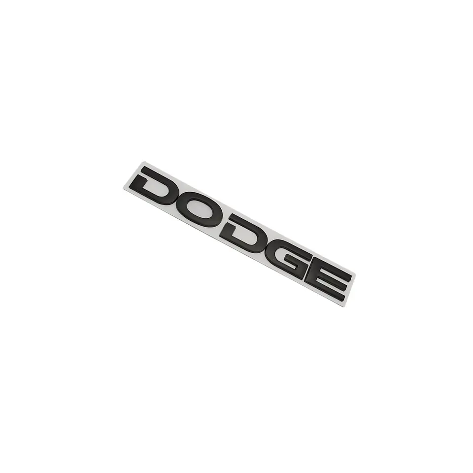 Logo Emblema Para Dodge 20x2.4cm Metálico Negro 2