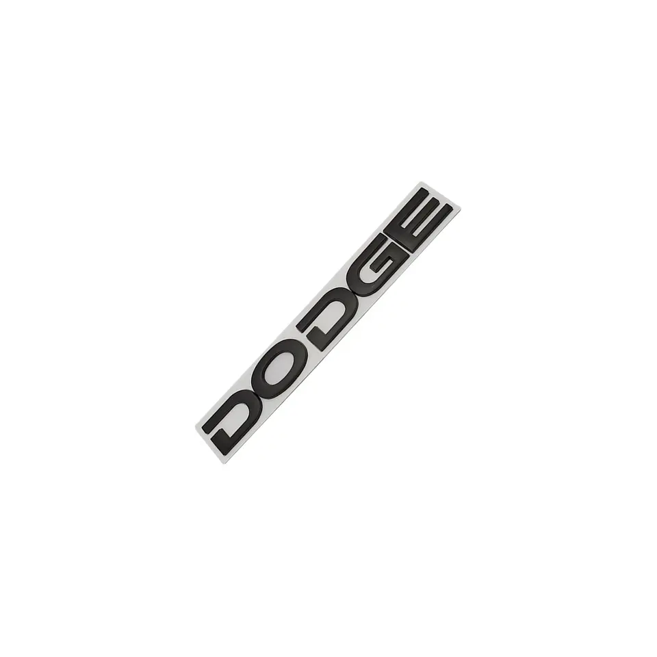 Logo Emblema Para Dodge 20x2.4cm Metálico Negro 3