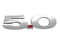 Emblema Logo 5.0 Para Ford Mustang 13.8x3.5cm Cromado - Miniatura 1