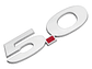 Emblema Logo 5.0 Para Ford Mustang 13.8x3.5cm Cromado - Miniatura 3