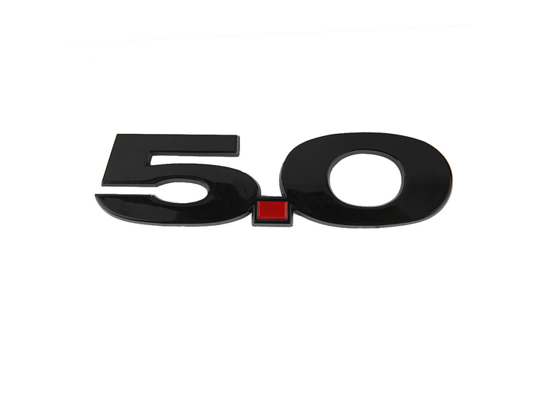 Emblema Logo 5.0 Para Ford Mustang 13.8x3.5cm Negro 1