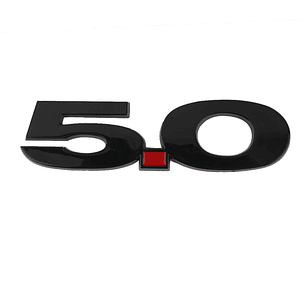 Emblema Logo 5.0 Para Ford Mustang 13.8x3.5cm Negro