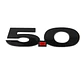 Emblema Logo 5.0 Para Ford Mustang 13.8x3.5cm Negro - Miniatura 1