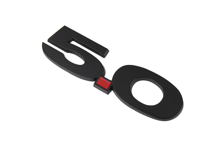 Emblema Logo 5.0 Para Ford Mustang 13.8x3.5cm Negro 2