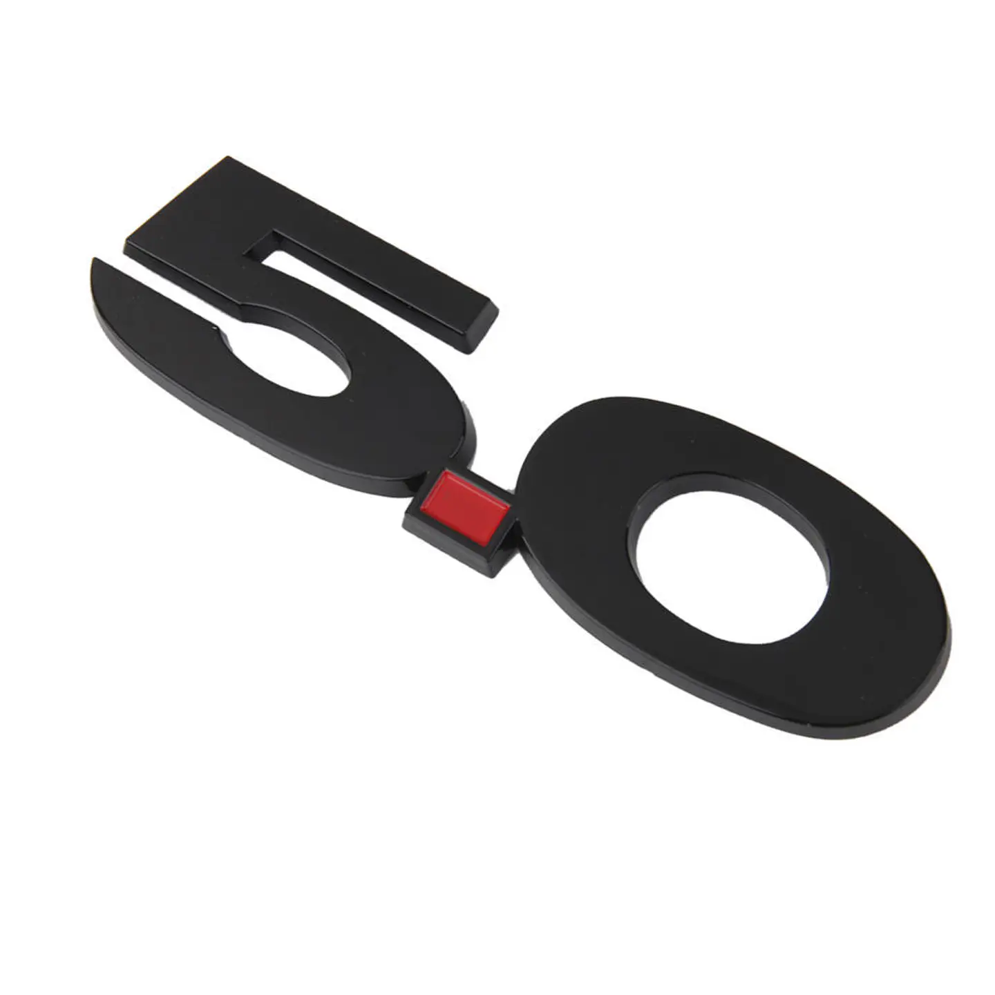Emblema Logo 5.0 Para Ford Mustang 13.8x3.5cm Negro 2