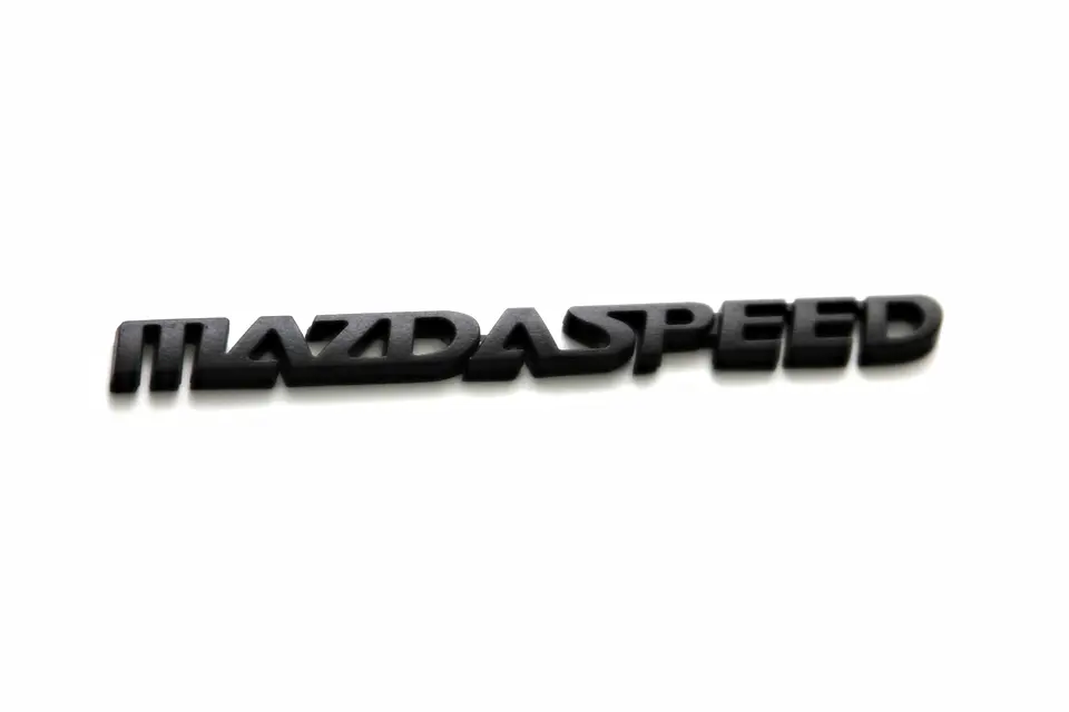 Logo Emblema Mazdaspeed Para Mazda 16.5x1.4cm Negro 1
