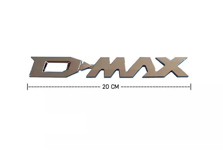 Emblema Dmax Logo Para Chevrolet D-max 2.6x20cm Cromado 4