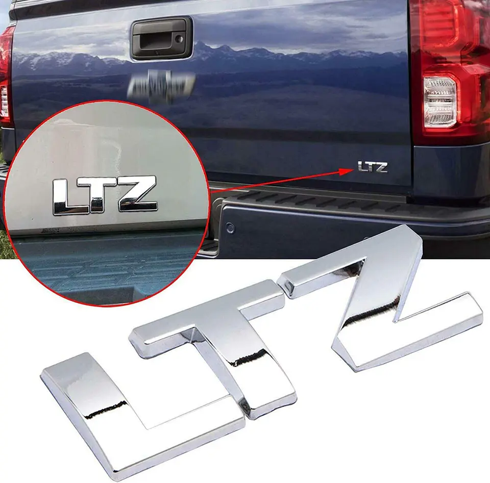 Emblema Logo Ltz Para Chevrolet 7.9x2.7cm Cromado 3